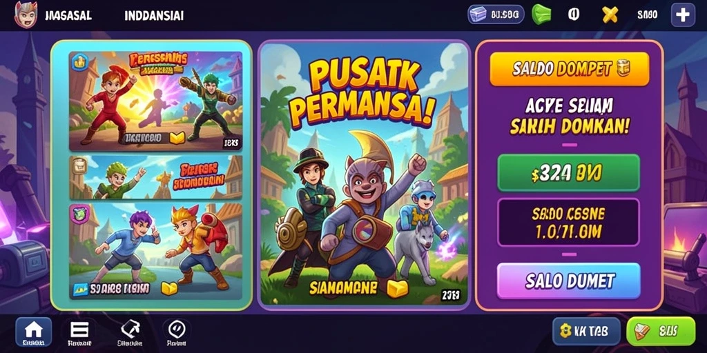Tampilan grafis menarik dan penuh warna.